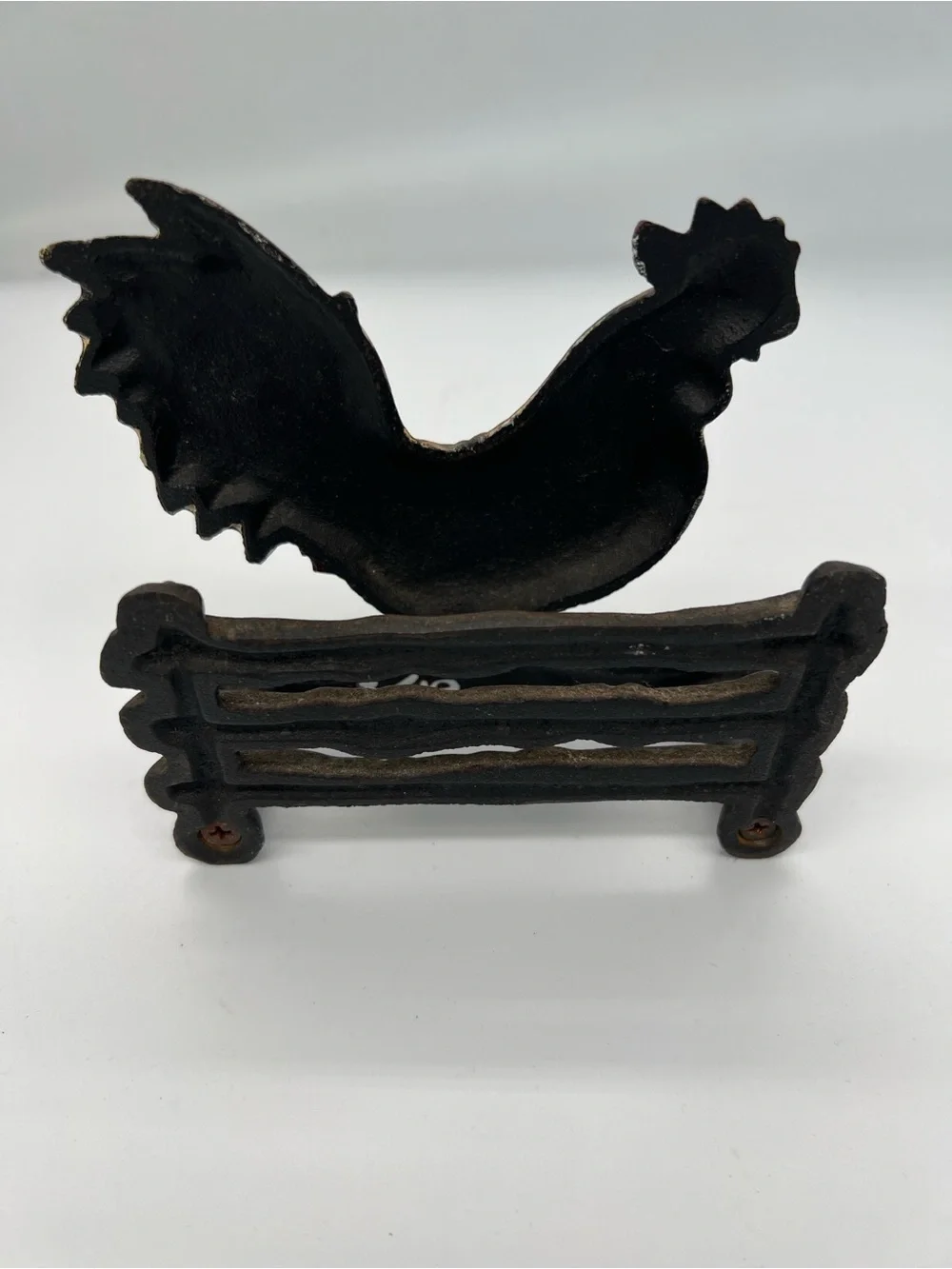 Vintage cast iron Rooster Figurine - Farmhouse Accent